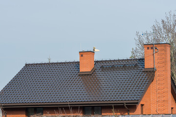chimney on the roof