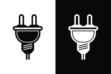Obraz premium Electric Socket with Plug Icon. Connection & Disconnection Concept