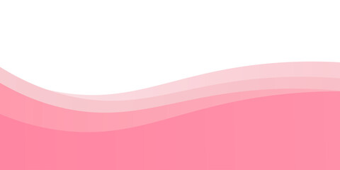 Obraz premium Pink wavy background with a white upper section, smooth gradient layers. A clean and modern design, ideal for banners, presentations, or web design.
