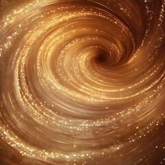Golden Vortex of Radiant Light Swirls Radiating From Central Point Abstract Energetic Design Background