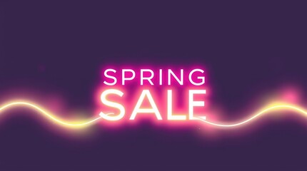 Stylish spring sale banner showcases a vibrant Spring Sale inscription, set against an elegant background, ideal for seasonal marketing and promotions