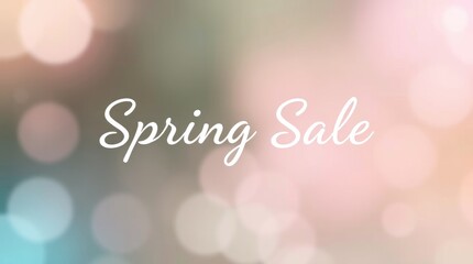 This appealing spring sale banner showcases elegant typography against a soft background, ideal for promoting seasonal discounts and online offers