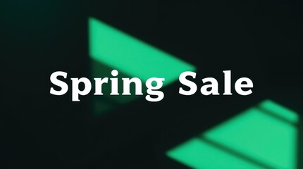 Prominent “Spring Sale” text featured on a minimalistic banner with a soft background, creating...