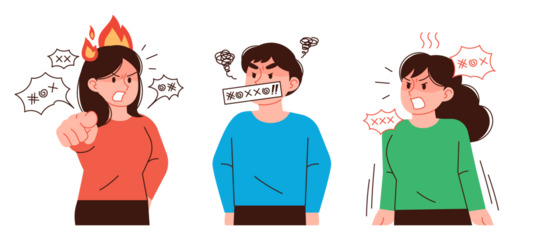 People who curse. Angry and accusing.