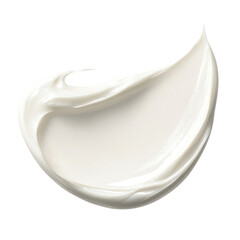 white cosmetic cream texture isolated on white or transparent background