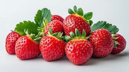 Obraz premium Fresh strawberries harvested garden food photography natural light
