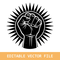 Symbol of the black freedom movement. Black lives matter. Movement for freedom and equality. Flat vector illustration.