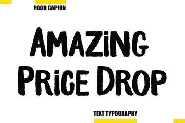 Amazing Price Drop Vector Typography Text Illustration For Special Offer Banner