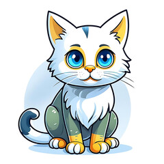 Obraz premium Cartoon Cat Illustration