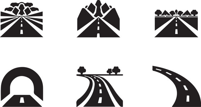 set of roads vectore