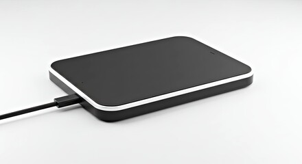 a modern wireless charging pad with a sleek, minimalist design