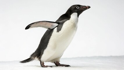Fototapeta premium Adelie Penguin in full view on studio background 