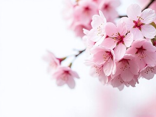 Fototapeta premium cherry blossom isolated on white