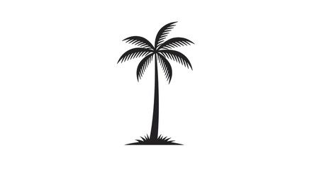 Vector template of a stylized palm tree design isolated and minimalistic.