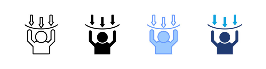 Resilience Multi Style Icon Set Vector 