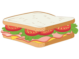 Burger and Bread Icon with Lettuce Isolated Vector Graphic