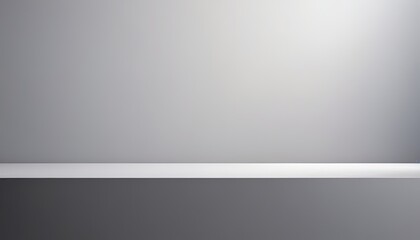 Empty Shelf Backdrop: Minimalist aesthetic shelf with ample space, set against a soft gradient backdrop, offers a clean and uncluttered visual for product displays or presentations.