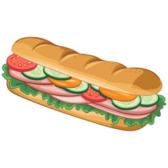 Burger and Hoagie Sign Vector Illustration for Web