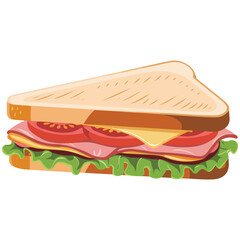 Burger and Hoagie Icon with Triangle Isolated Web Graphic