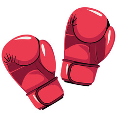 Cartoon Boxing Glove Icon Vector Illustration on White Background