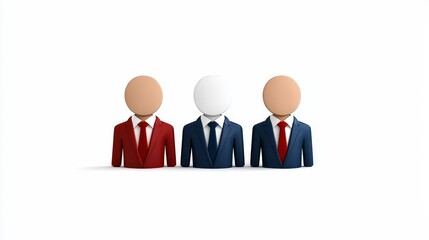 Fototapeta premium Three men in suits, a portrait of professionalism, partnership, and success in business
