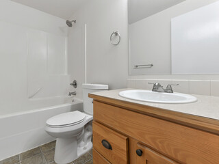 Modern residential bathroom interior