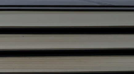 Close-up of Stacked Book Edges