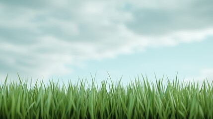 Cloudy Overcast Ski Field of tall grass swaying gently under a cloudy overcast sky, creating a sense of peace and tranquility.