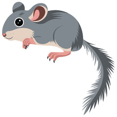 Cartoon Dormouse Icon Vector Illustration on White Background