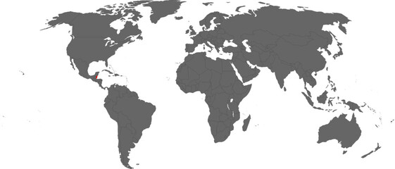 Belize Highlighted on World Map – SVG, PNG, Transparent Background
