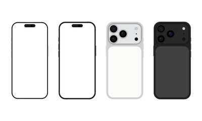 iPhone スマートフォン 背面 ベクター素材 (17)