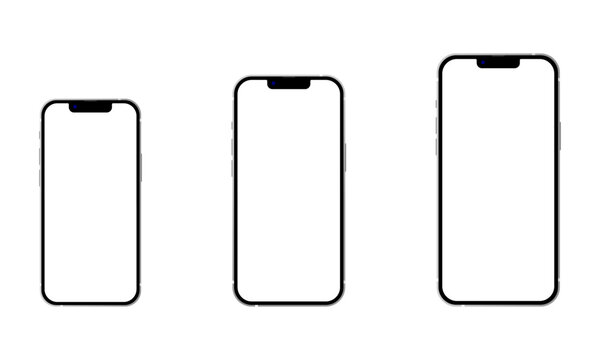 iPhone13  スマートフォン モックアップ ディスプレイ フレーム ベクター素材