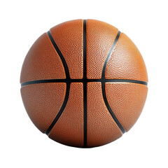 Fototapeta premium Classic Orange Basketball Closeup on Black Background isolated on transparent background