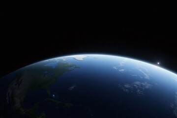 Obraz premium view of the earth from space at night