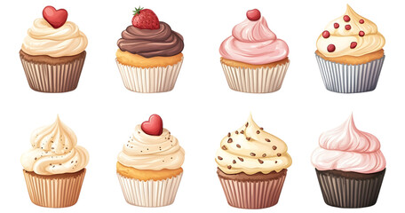 set of cupcakes