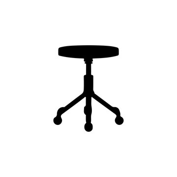 recommend clip art: Foot stool office silhouette vector illustration on white background
