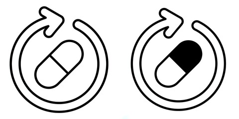 Pharmacy editable stroke outline icon isolated on white background flat vector illustration, black outline, Pixel perfect