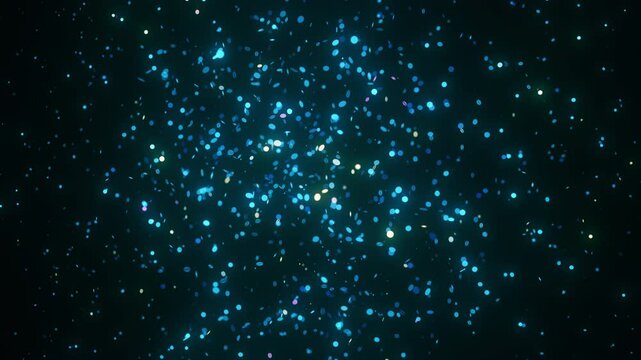 Glowing particles dynamically align to form a futuristic map of United Kingdom. The animation features rotating perspectives and cosmic lighting, creating a mesmerizing sci-fi atmosphere.