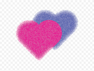 Heart Symbol Vector. Valentines Collection of Pink Hearts.