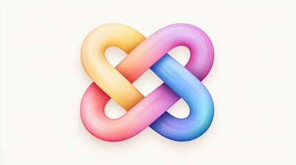 A colorful, abstract knot-like design.