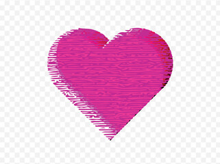 Heart Symbol Vector. Valentines Collection of Pink Hearts.