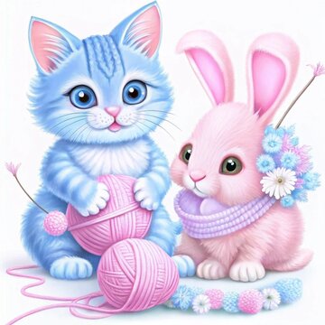 cat and rabitt