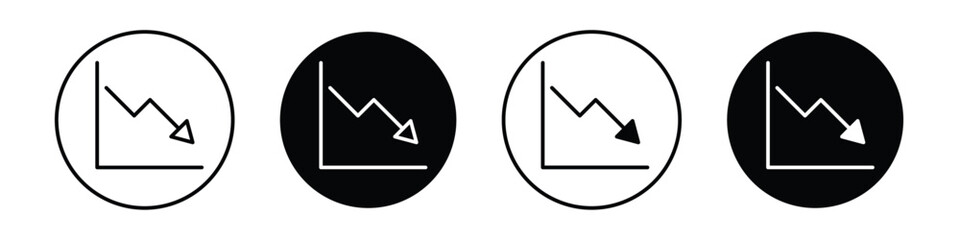 Arrow trend-down vectors icons graphics pack