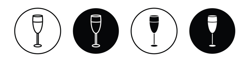 Champagne Glass vectors icons graphics pack