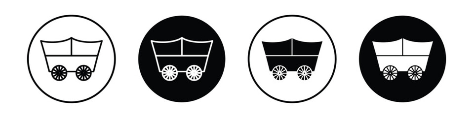 Covered wagon vectors icons graphics pack