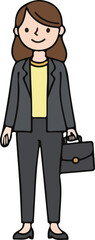 Obraz premium Cartoon Casual business woman character