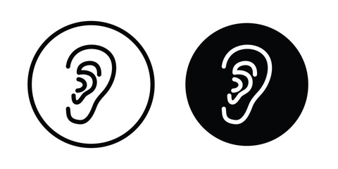 Ear vectors icons graphics pack