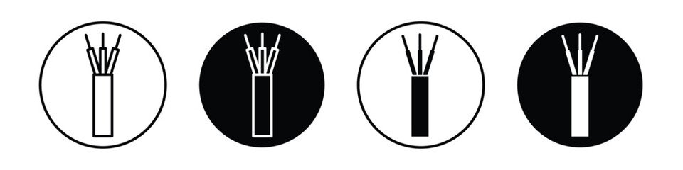 Electric cable vectors icons graphics pack