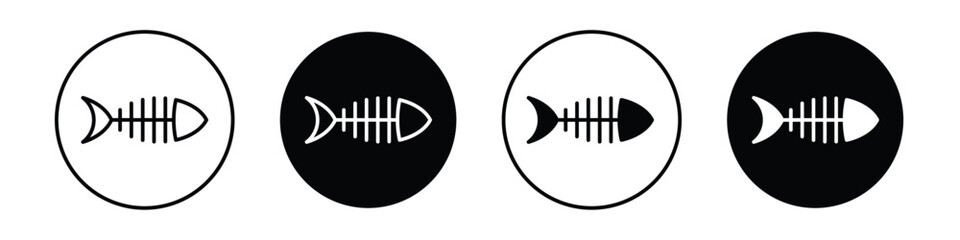 Fish bones vectors icons graphics pack