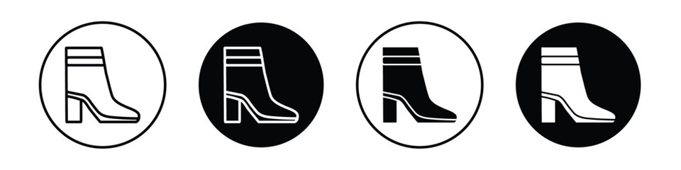 Heeled Boot vectors icons graphics pack